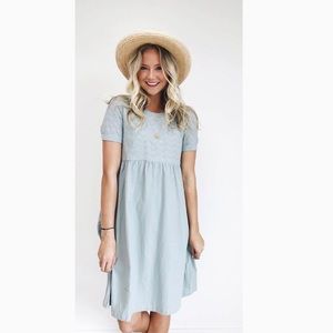 ROOLEE Midi Dress in Light Blue - Size S